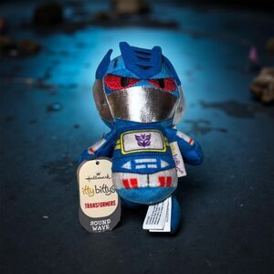 NWT 2017 Hallmark Itty Bittys SOUND WAVE Transformers Plush Stuffed Toy 4” P39